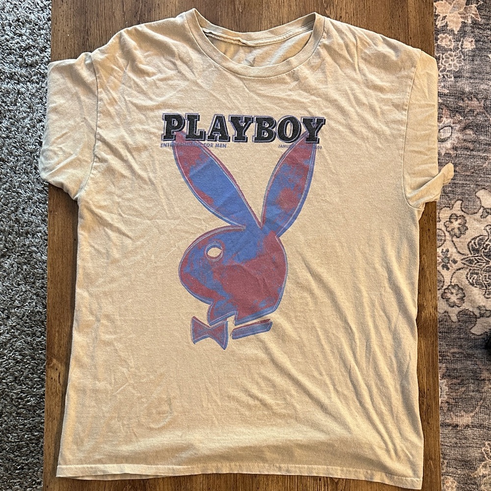 PLAYBOY Tan Graphic Tee